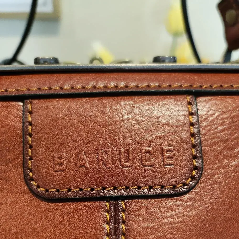 Banuce Italian Full Grain Leather Doctor Bag NEW